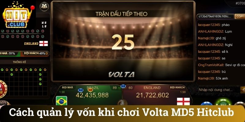 Cách quản lý vốn khi chơi Volta MD5 Hitclub